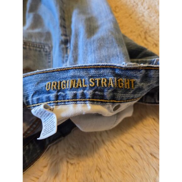 American Eagle Outfitters Mens Original Straight jeans size 34/32 FLAW - Picture 7 of 12